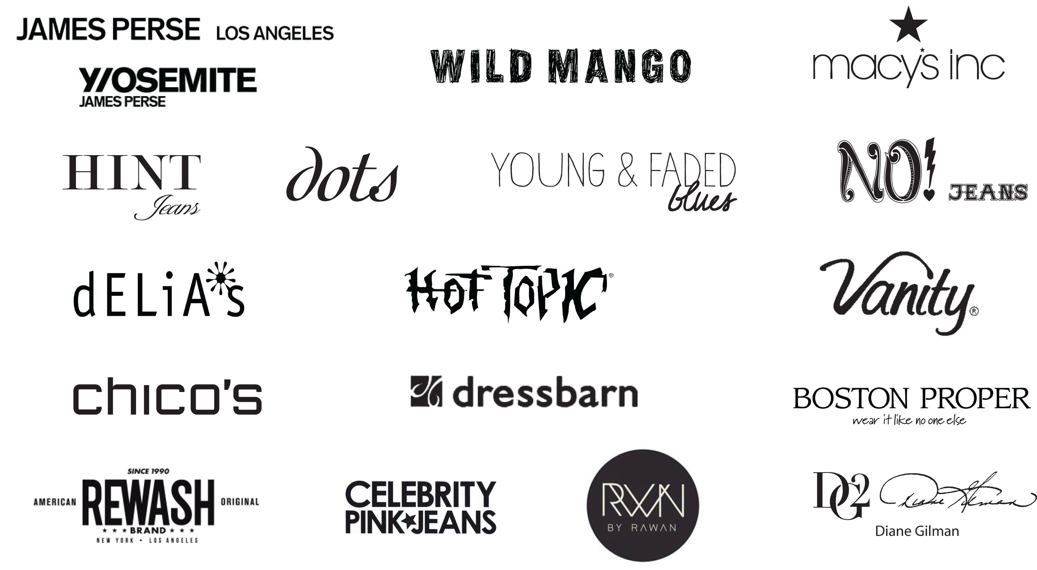 Brands I've worked for